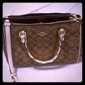 Coach mini Surrey with snakeskin